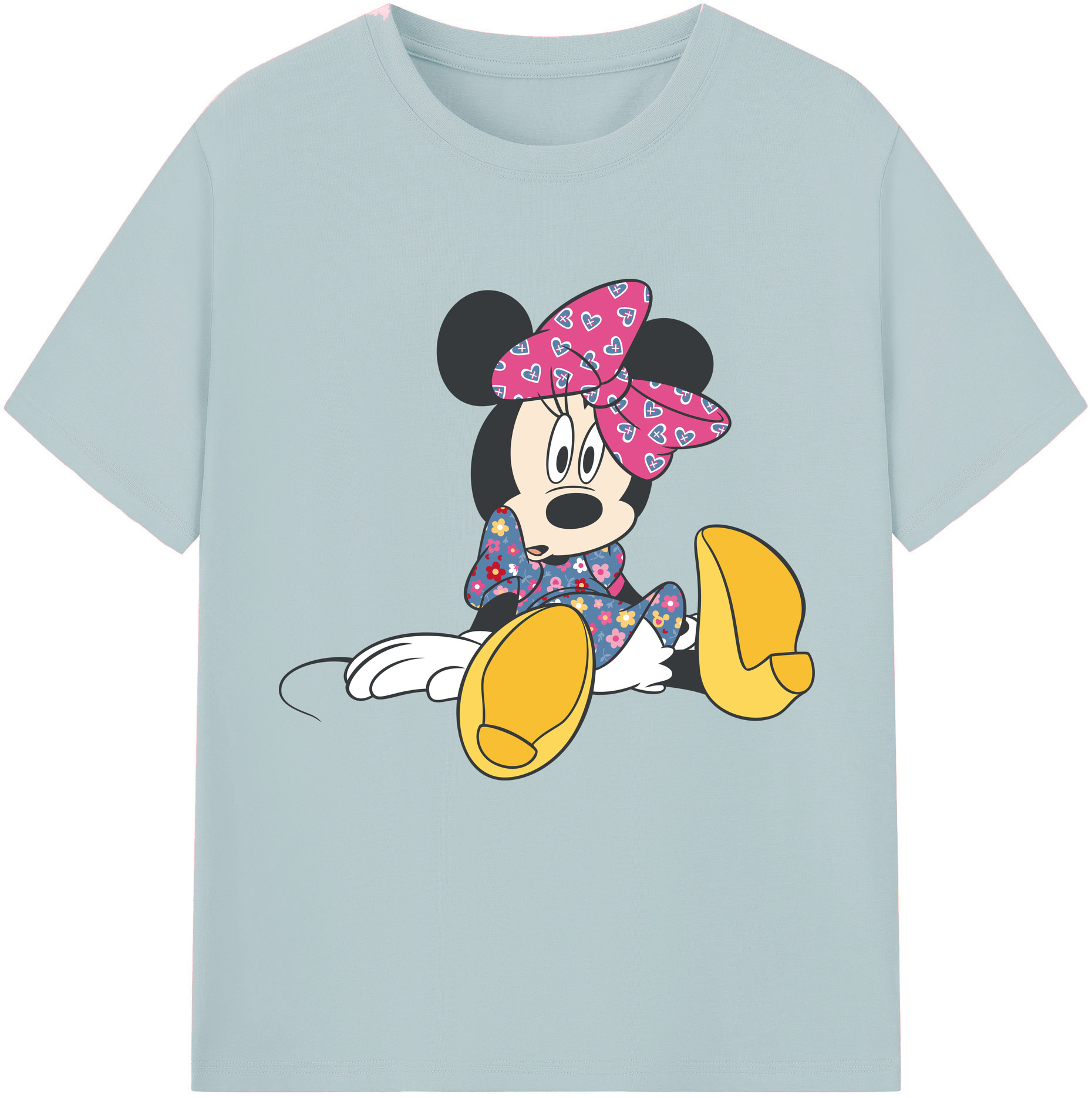 （画像用） ミッキーマウス Mickey Mouse 綿100％半袖Tシャツ（フロントプリント）